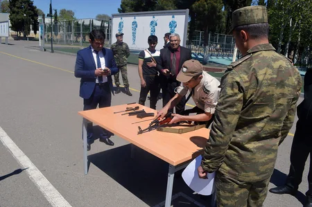 Şəmkirdə “Şahin” hərbi-idman oyunları üzrə zona birinciliyi keçirilib