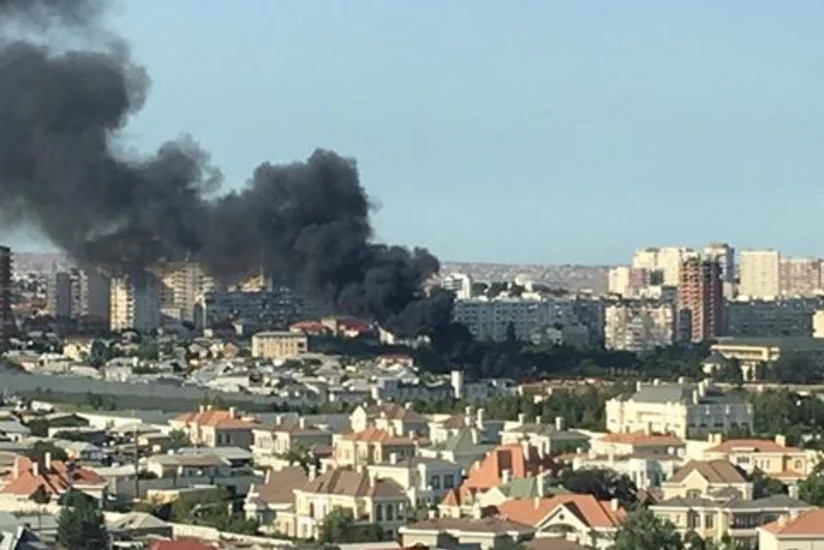 В Баку произошел сильный пожар - ВИДЕО