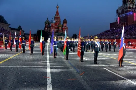 Azerbaijan Military Band takes part in Spasskaya Tower international military music festival