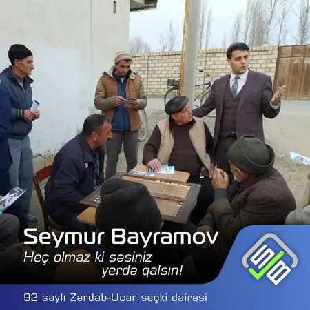 Deputatlığa namizəd Seymur Bayramov görüşlərini davam etdirir - VİDEO
