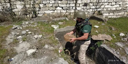 Lənkəranda 9 ədəd təlim məqsədli tank əleyhinə mina tapılıb - FOTO