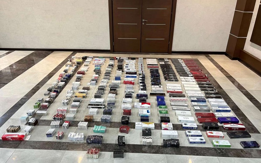 Bakıda gömrükçülər xeyli miqdarda aksiz markasız siqaretlər aşkar ediblər