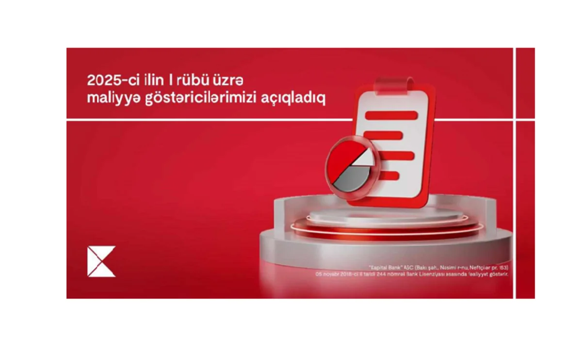 Kapital Bank I rübün maliyyə nəticələrini elan edib