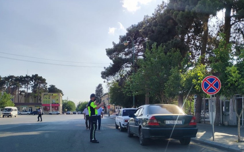 Biləsuvarda qaydaları pozan sürücülər cərimələnib