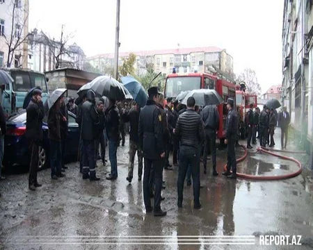 Lənkəranda yaşayış binasında yanğın olub - FOTO