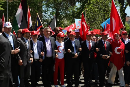 ABŞ paytaxtında erməni iddialarına qarşı Türkiyəyə dəstək yürüşü keçirilib - FOTO