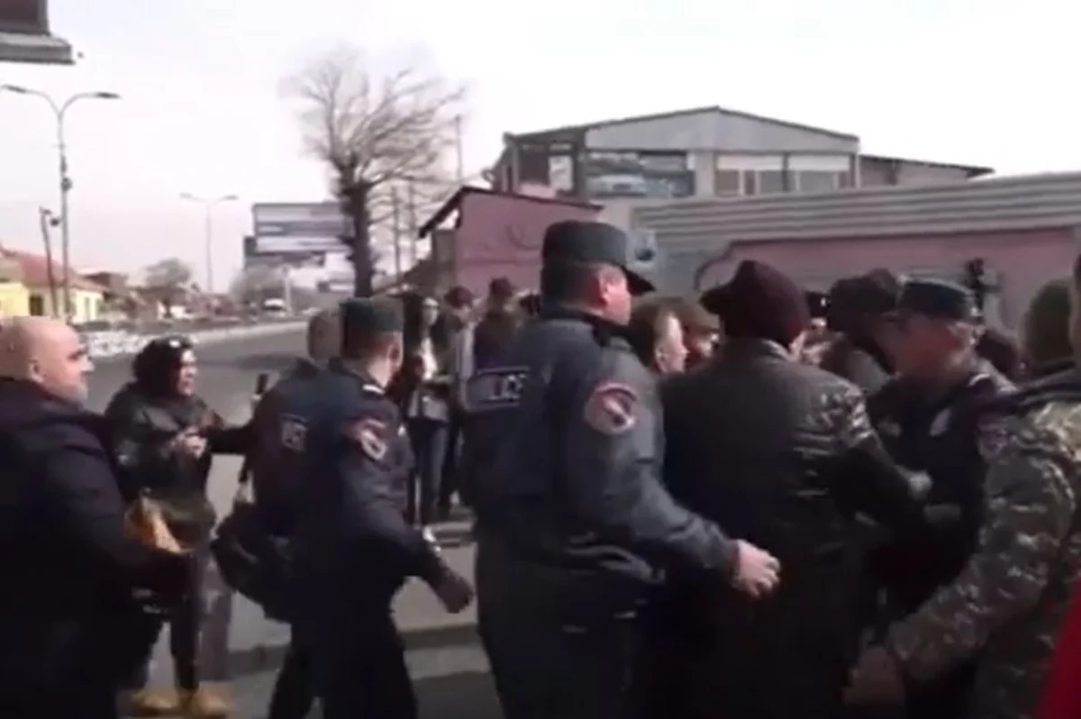 Protest staged in Armenia against arrival of Azerbaijani MPs in Yerevan