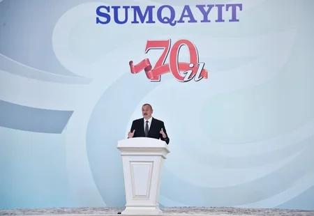 Prezident Sumqayıtın 70 illiyinə həsr olunan tədbirdə iştirak edib - YENİLƏNİB-2