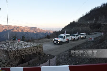 3 ICRC vehicles pass freely through Khankandi-Lachin road