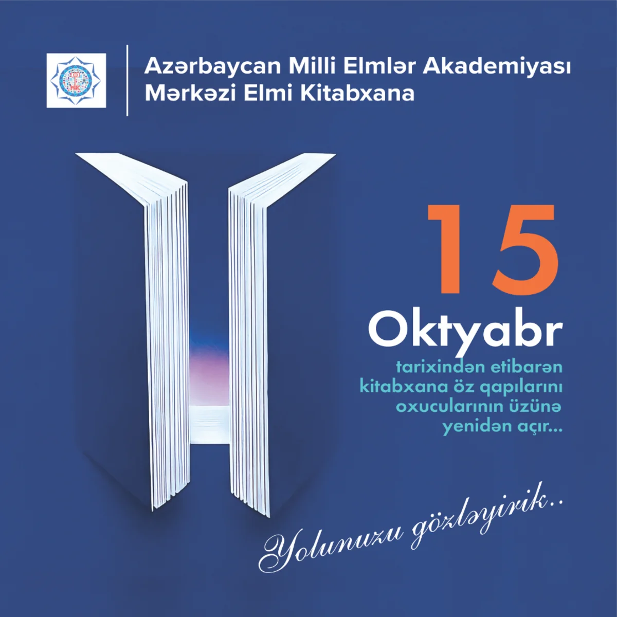 Mərkəzi Elmi Kitabxana əyani xidməti yenidən bərpa edir