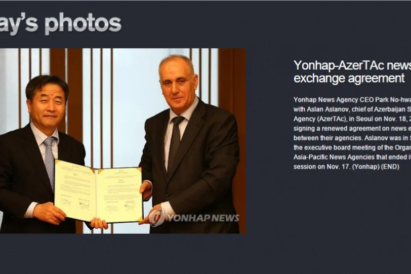 AZƏRTAC-la Yonhap arasında əməkdaşlıq sazişi imzalanıb
