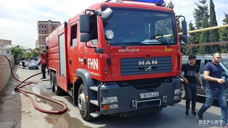 Bakıda daha bir yanğın olub - FOTO