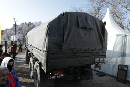 Peacekeepers' supply vehicles pass freely along Shusha-Khankandi road again - VIDEO