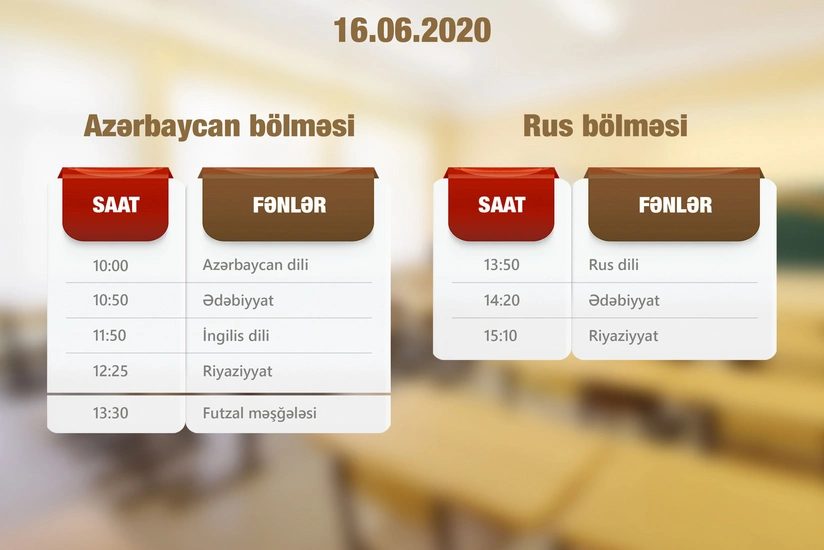 Sabahdan Abituriyentlər üçün dərs vaxtı başlayır
