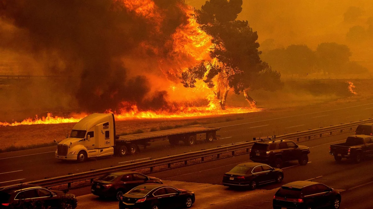California wildfires forced about 120 thousand to evacuate