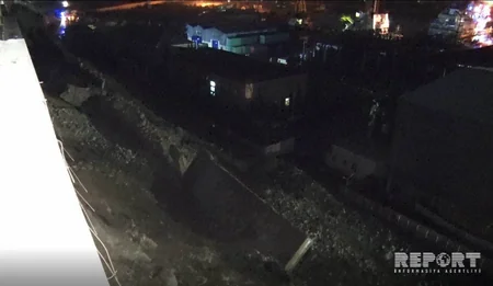 Bakıda sürüşmə zonası genişlənib, ərazidə təhlükəsizlik tədbirləri gücləndirilib - FOTO - VİDEO