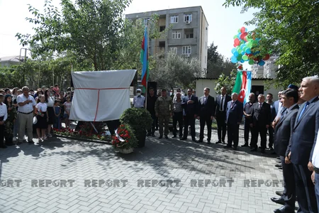 Şəhidlərin xatirəsinə həsr olunan xatirə kompleksinin açılış mərasimi keçirilib