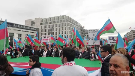 Berlində Ümumavropa Qarabağ mitinqi keçirilib - FOTO - VİDEO - YENİLƏNİB