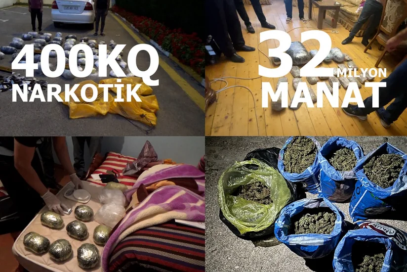 Azərbaycanda 32 milyon manatlıq narkotik qanunsuz dövriyyədən çıxarılıb
