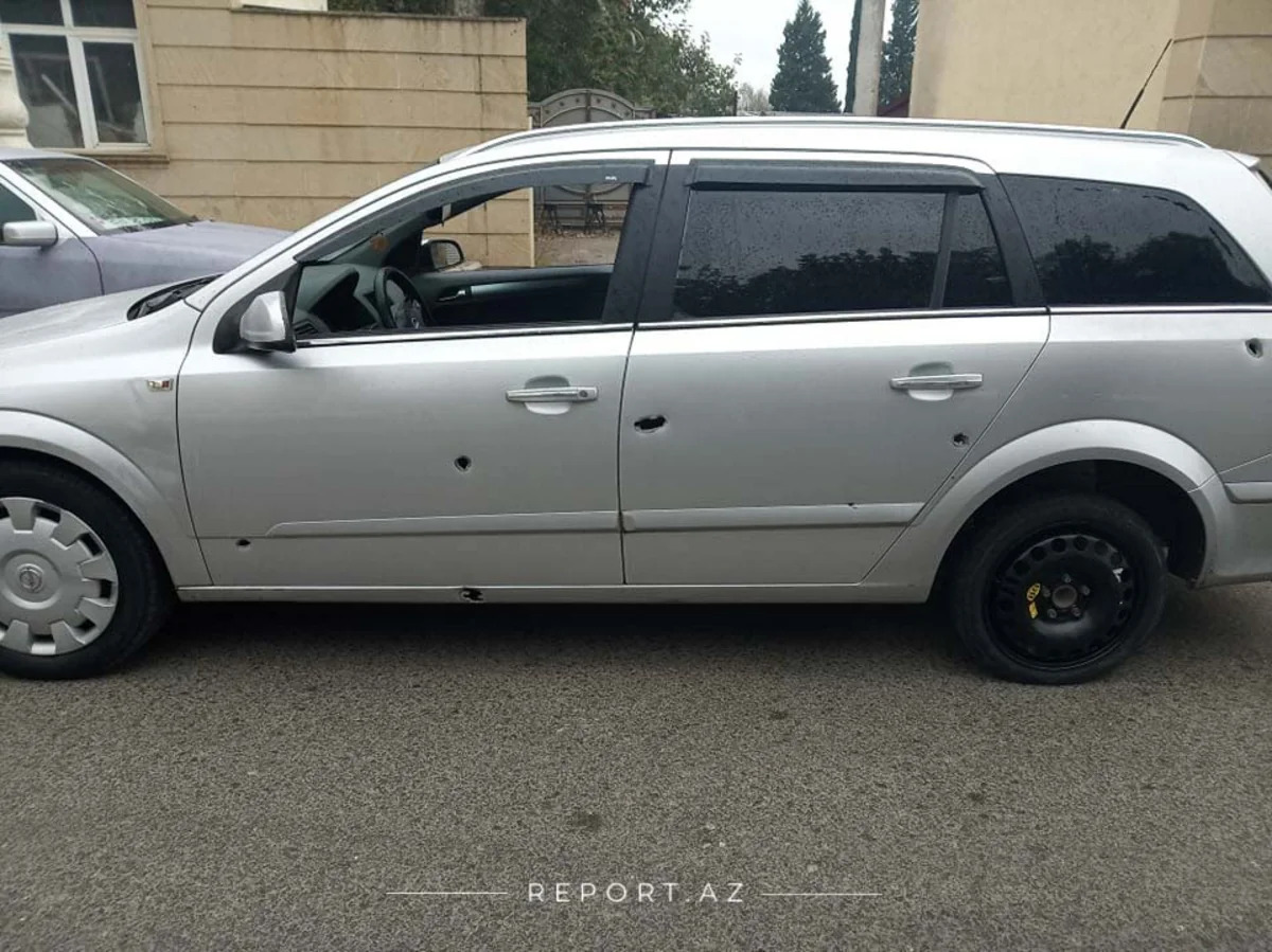 Ermənilərin Tərtərə atdığı top mərmisi mülki avtomobilə ziyan vurdu