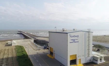 President Ilham Aliyev launches new overpass pumping station of Sumgayit Power Plant