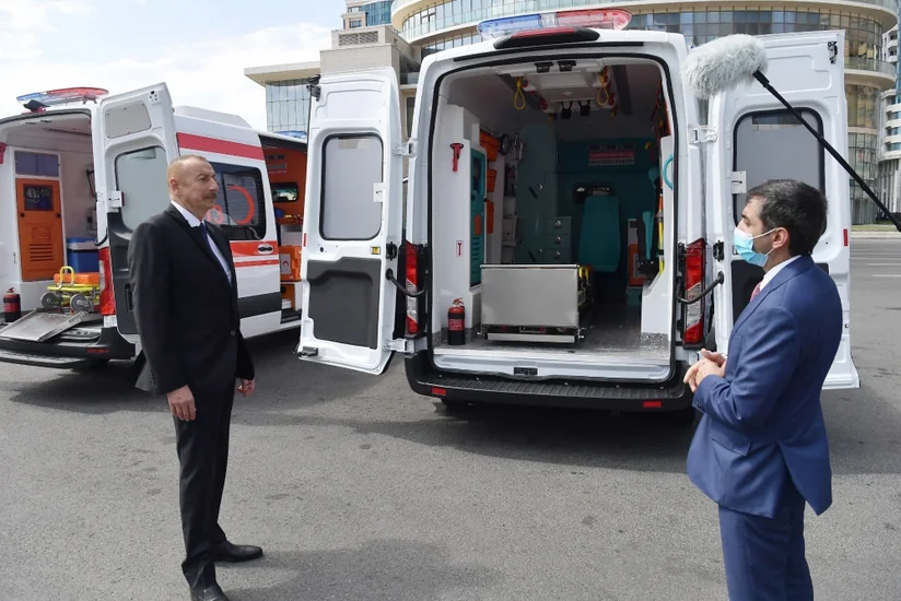 Prezidentin tapşırığı ilə Azərbaycana yeni təcili tibbi yardım avtomobilləri gətirilib 