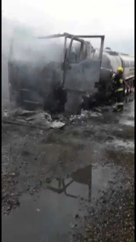 İmişlidə benzin daşıyan avtomaşın partlayıb - VİDEO - YENİLƏNİB