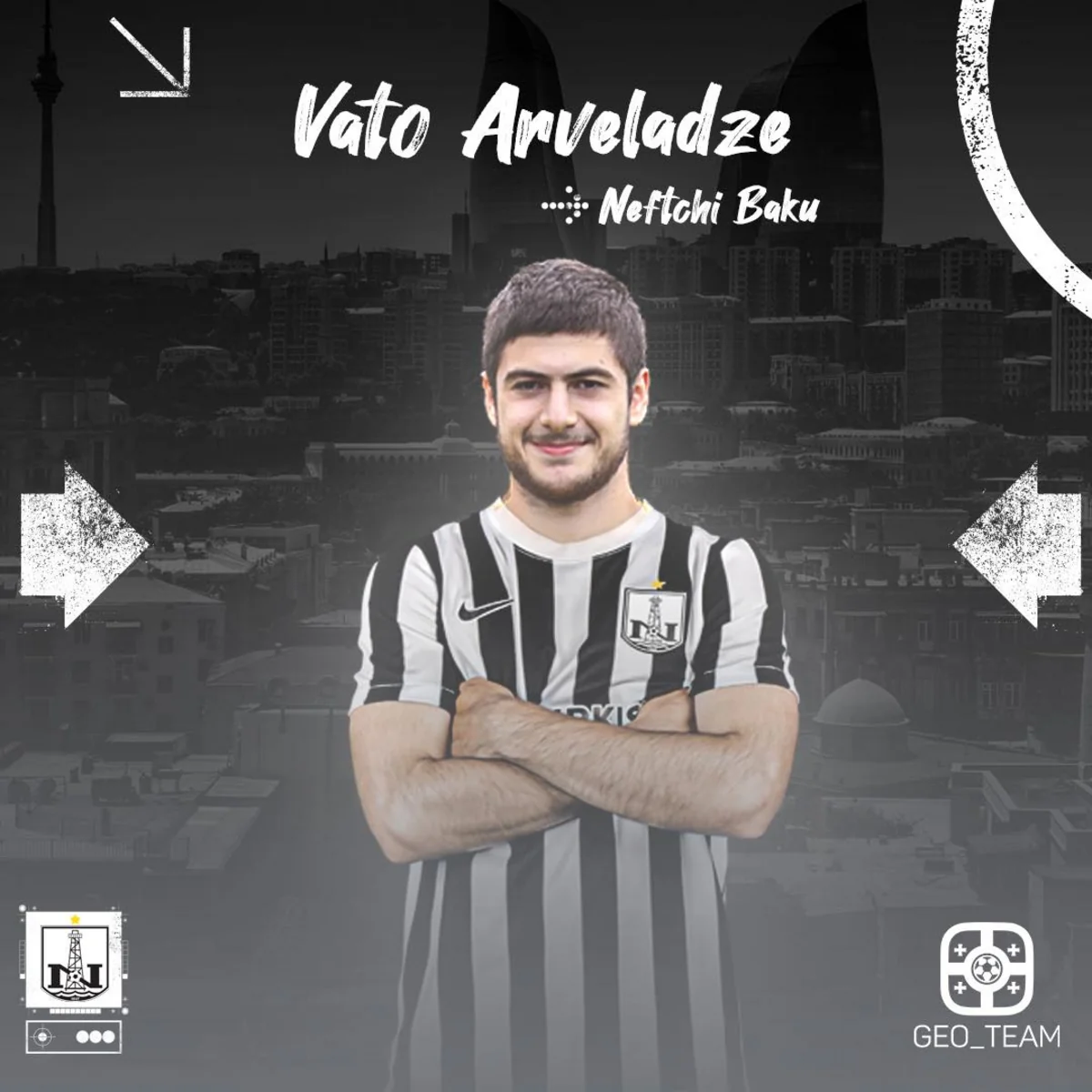 Neftçi futbolçu Arveladzenin oğlunu transfer edib