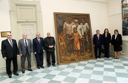 Tanınmış rəssam Məmməd Şirzad bir sıra əsərlərini AMEA-ya bağışlayıb
