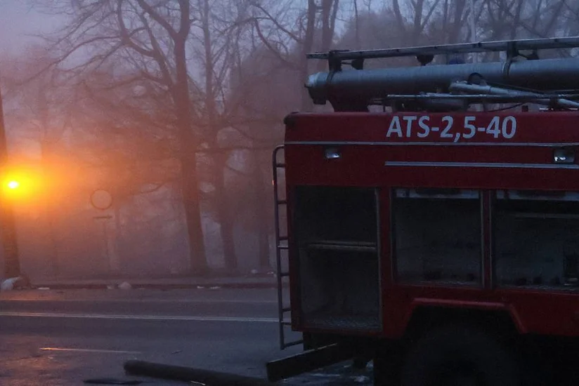 В Алматы горит здание телерадиокомпании Мир