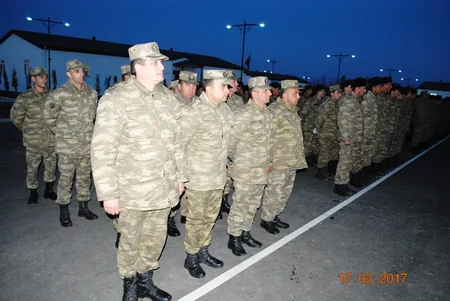 Səbail RİH-nin rəhbərliyi və rayon ictimaiyyəti Tərtər rayonunda hərbi hissəyə baş çəkiblər