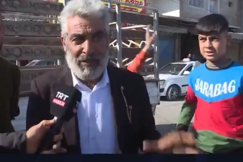 Mənbic şəhərində Azərbaycan bayrağı, Qarabağ yazısı görünüb