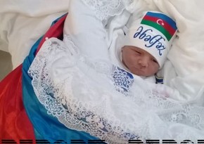 Daxili Qoşunların şəhid baş çavuşunun ilk övladı dünyaya gəlib