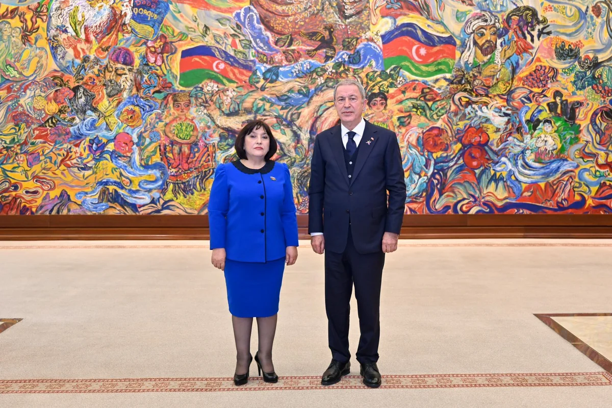 Milli Məclisin sədri Azərbaycanda səfərdə olan Hulusi Akarla görüşüb