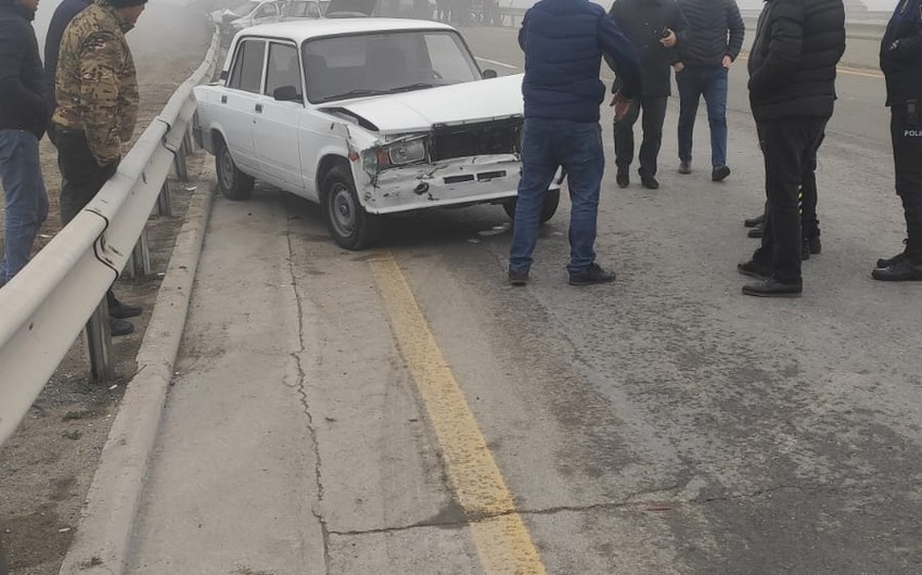 Цепная авария в Гаджигабуле: погиб один человек, 13 пострадавших