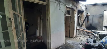 Goranboyda yanğın olub, bir nəfər xəsarət alıb