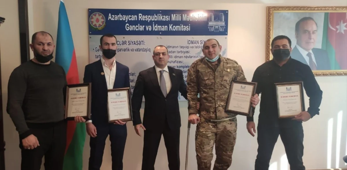 Milli Məclisdə Vətən müharibəsinin qazisi və idmançılarla görüş keçirilib