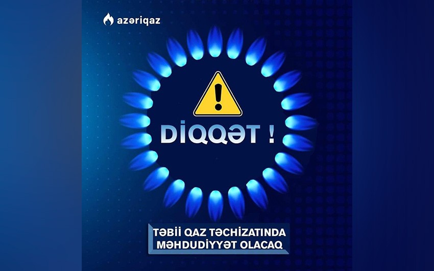 İmişli və Saatlının bir hissəsində qaz təchizatında fasilə olacaq
