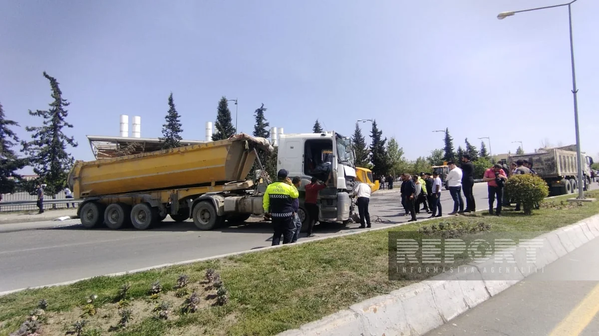 Yevlaxda 2 yük və 2 minik avtomobilinin iştirakı ilə zəncirvari qəza olub