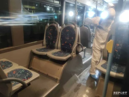 “Bakubus” avtobusları dezinfeksiya edilir - FOTO - VİDEO - YENİLƏNİB