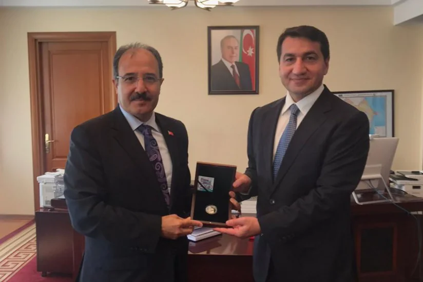 Türkiyənin Azərbaycandakı səfiri Hikmət Hacıyevlə görüşüb