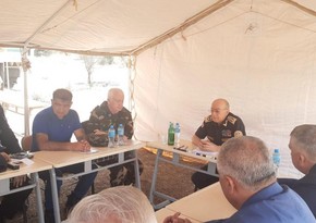 Кямаледдин Гейдаров побывал на месте пожара в Шабране и провел спецсовещание
