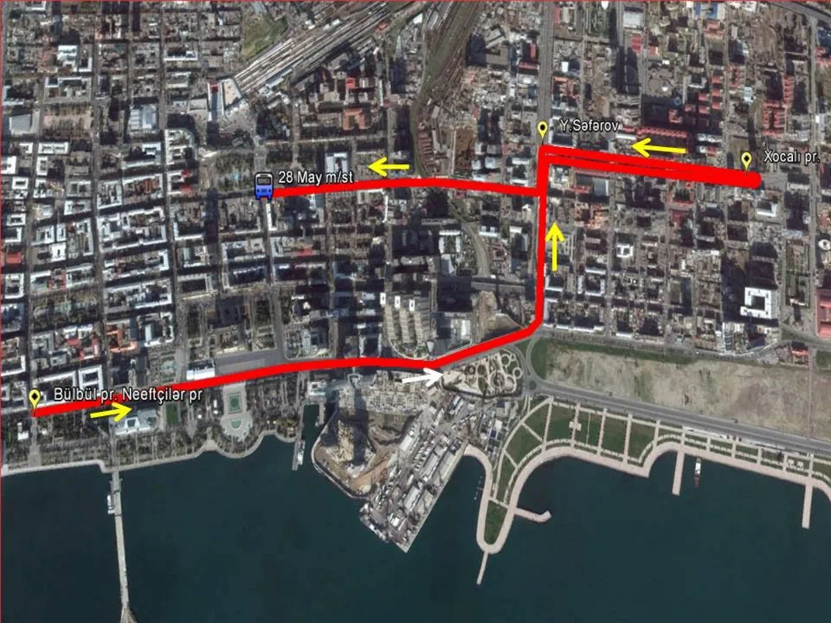 Bakıda Xocalı soyqırımının 25-ci ildönümü ilə əlaqədar əksər maşrut xətlərinin hərəkət istiqaməti dəyişdirilib