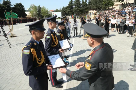 Cəmşid Naxçıvanski adına Hərbi Liseydə buraxılış mərasimi keçirilib