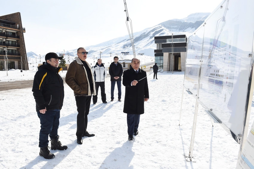 Prezident Qusarda “Şahdağ” qış-yay turizm kompleksinin növbəti inkişaf planları ilə tanış olub