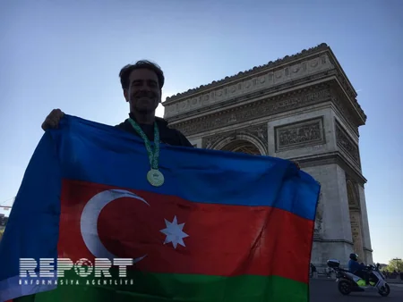 Azərbaycanlı atlet Parisdə 41-ci beynəlxalq qaçış marafonunda iştirak edib - FOTO