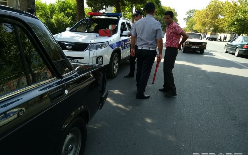Yol polisi Qaxda reyd keçirib, 70-dən çox sürücü saxlanılıb