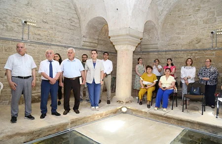 Bakıda Zərgərpalan hamamının konservasiya işlərindən sonra açılışı olub