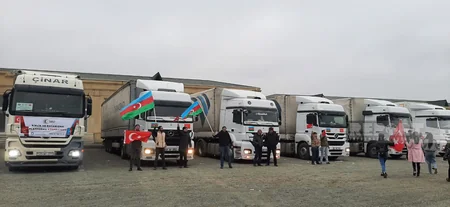 Gəncədən yardım karvanı Türkiyəyə yola salınıb