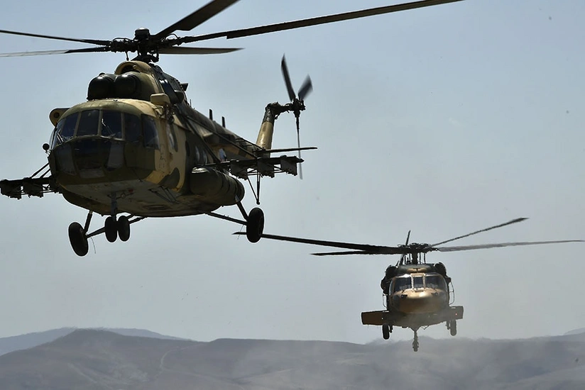 “TurAZ Qartalı - 2020” təlimlərində helikopterlərin uçuşları keçirilib